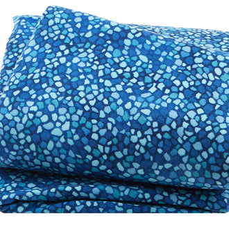 Tranquil Flannel - Mosaic Allover Navy 108" Wide 3 Yard Cut