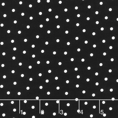 Lightbox - Polka Dots Black Yardage