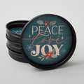 Peace, Joy, Love Mason Jar Lid Coaster