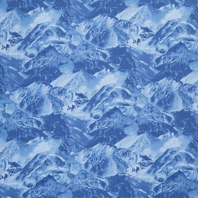 Naturescapes - Winter Gathering Mountain Blender Blue Yardage