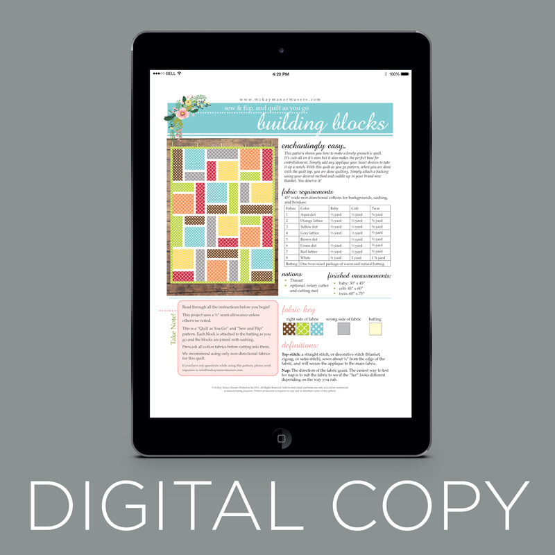 Digital Download - Building Blocks Blanket Pattern Primary Image