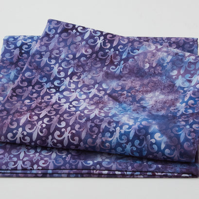 Princess Rose Batiks - Fleur Purple Violet 2 Yard Cut