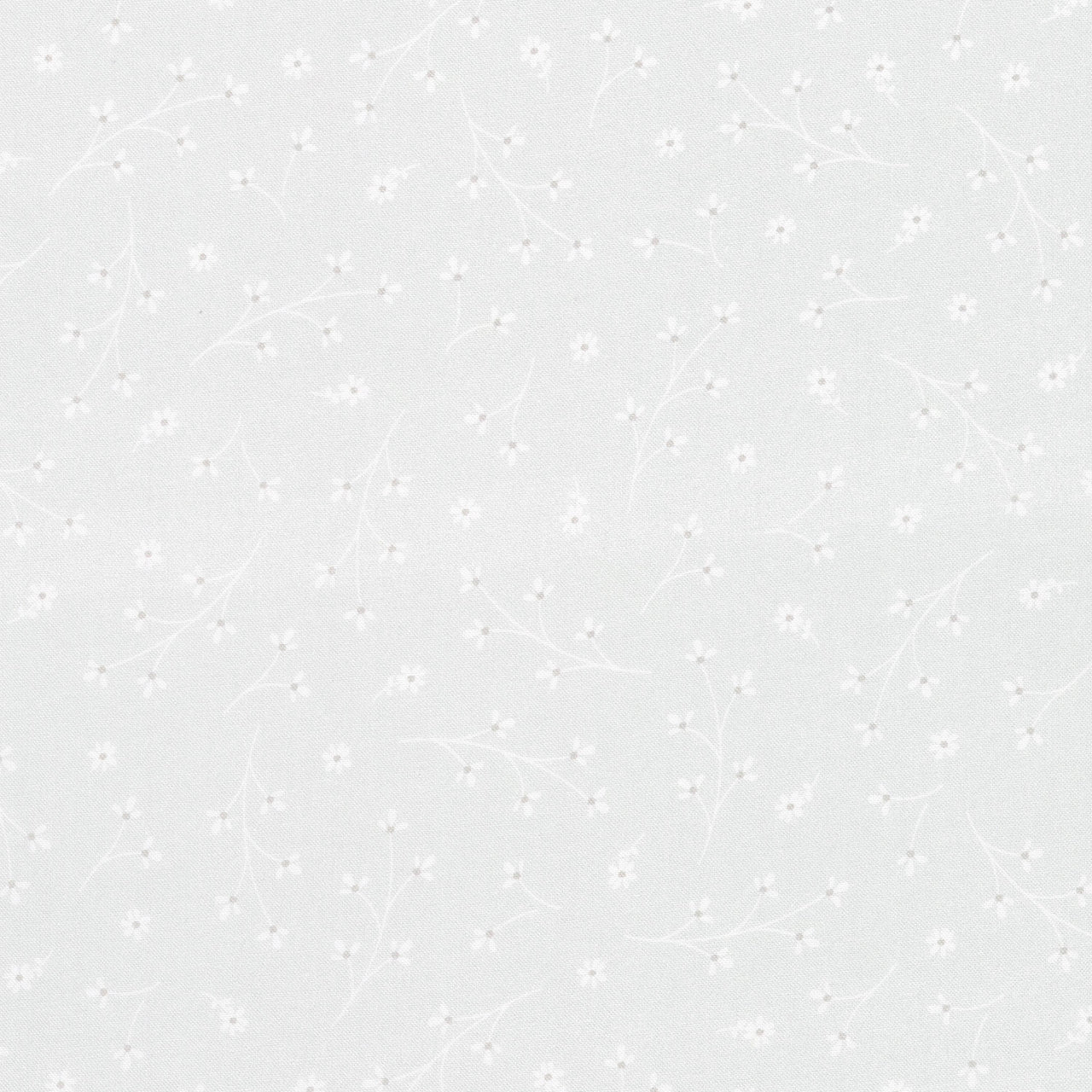 Kimberbell 108" Quilt Backing - Pretty Petals Light Grey Yardage Primary Image