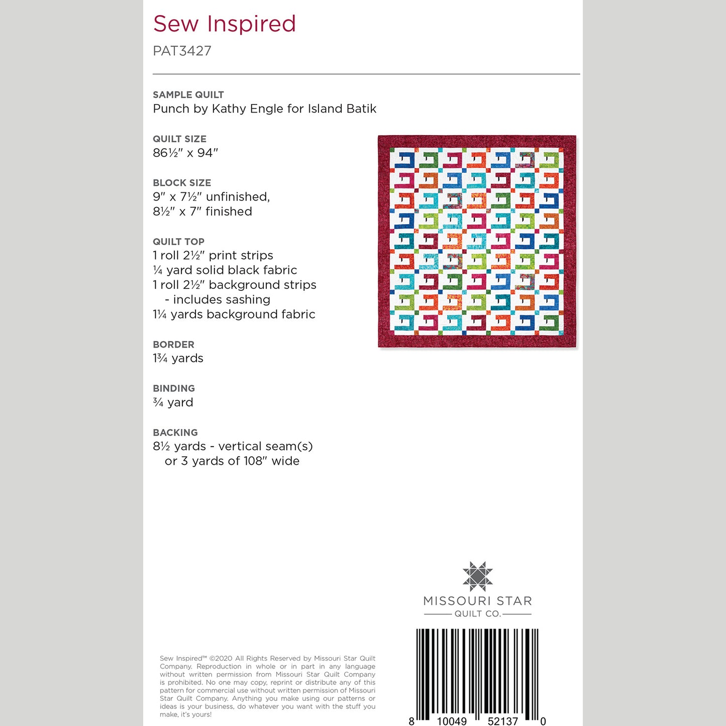 Digital Download - Sew Inspired Quilt Pattern by Missouri Star Alternative View #1