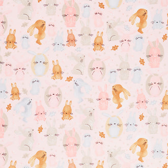 Comfy Flannel® - Sitting Bunnies Pink Yardage