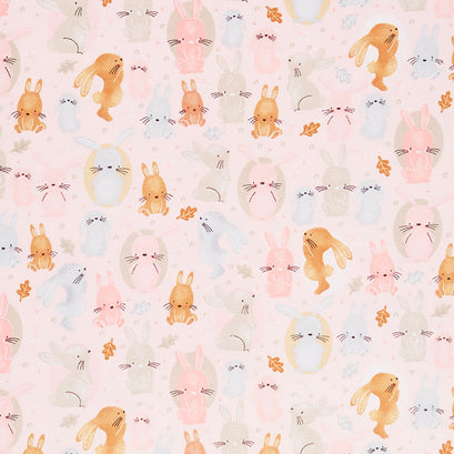 Comfy Flannel® - Sitting Bunnies Pink Yardage