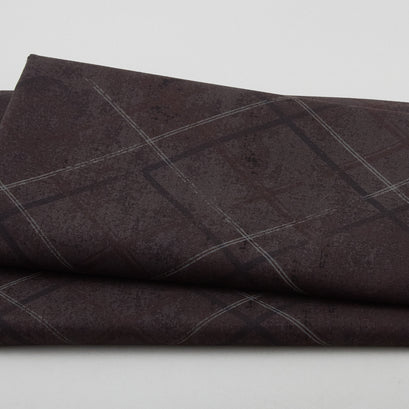 Time Spent - Distressed Basic Black Brown 2 Yard Cut