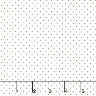 Swiss Dot - Swiss Dot Clover on White Yardage