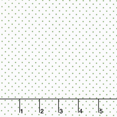 Swiss Dot - Swiss Dot Clover on White Yardage