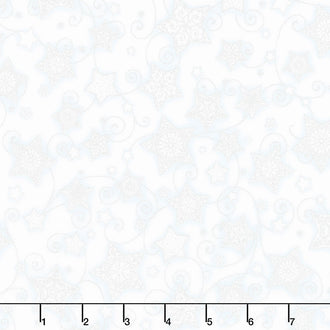 Holiday Flourish Blue - Stars Sky Metallic Yardage