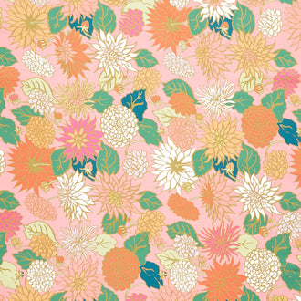 In the Garden - Dahlia Love Petal Yardage