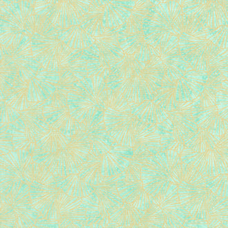 Gingko Garden - Ginkgo Blender Green Metallic Yardage