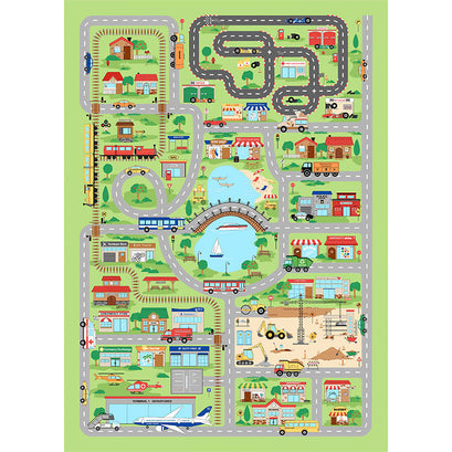 All Around Town - Boys Playmat Digitally Printed Panel