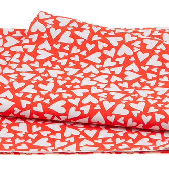 Hearts on Red 2 Yard Cut