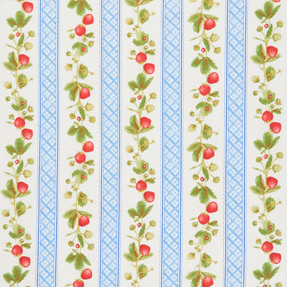 Strawberry Garden - Border Stripe Multi Yardage