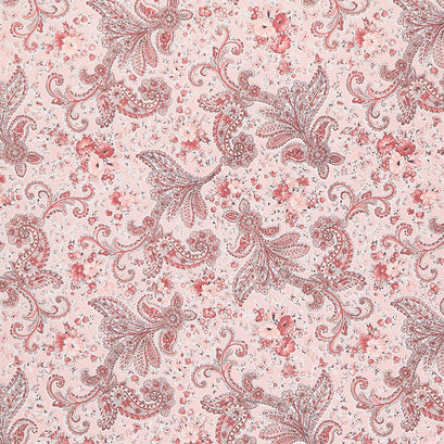 Midnight Garden - Paisley Pink Yardage
