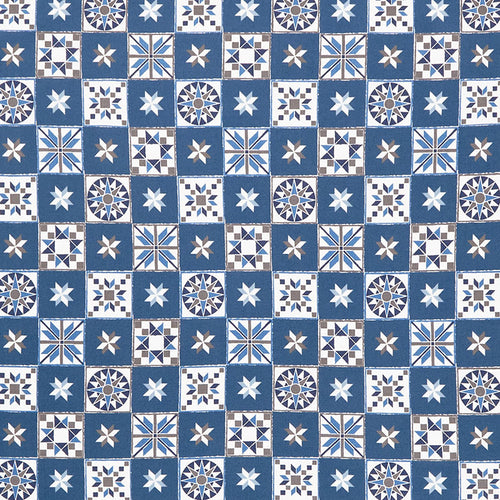 Winter Barn Quilts - Quilt Blocks Dark Blue Yardage Primary Image