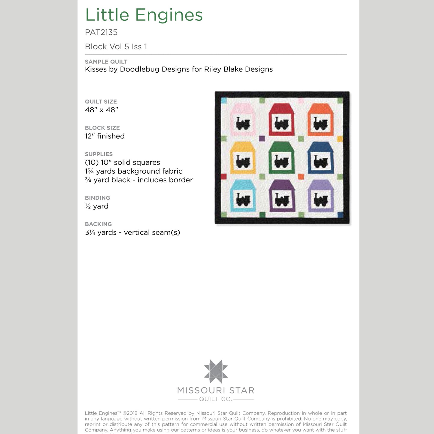 Digital Download - Little Engines Pattern by Missouri Star Alternative View #1