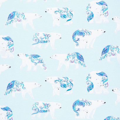 Polar Bear Attitude - Polar Bear Sky Blue Yardage