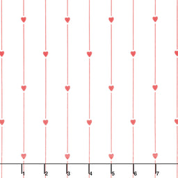All My Heart - Heart Strings Red Yardage Primary Image