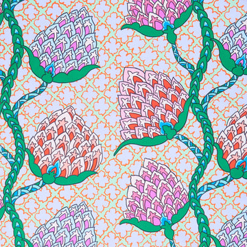 Kaffe Fassett Collective - February 2024 - Paisley Flower - Pastel Yardage Primary Image