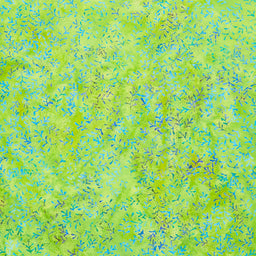 Pin Dot Floral Batiks - Sprig Green Pistachio Yardage Primary Image
