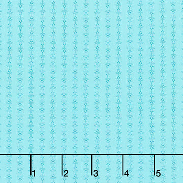 Sewing Basket - Dancing Nancy Turquoise Yardage Primary Image