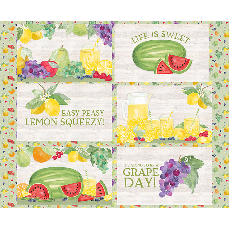 Monthly Placemat Panels - August Summer Fruit Placemat Multi Panel Primary Image
