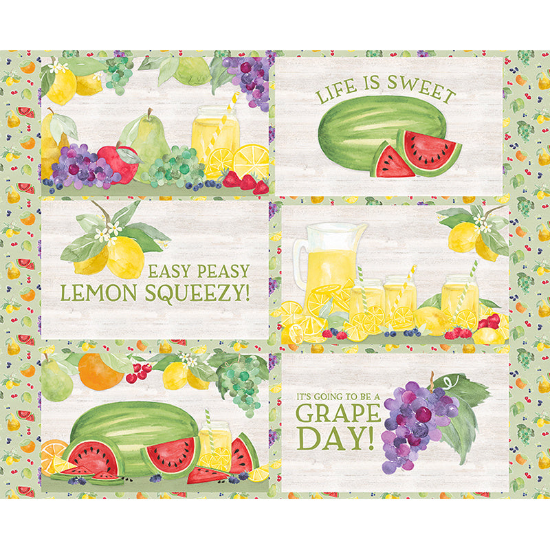Monthly Placemat Panels August Summer Fruit Placemat Multi Panel