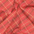 Holiday Charms - Plaid Red Metallic Yardage Alternative View #1