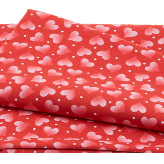 Be Mine - Tossed Small Hearts Red 2 Yard Cut