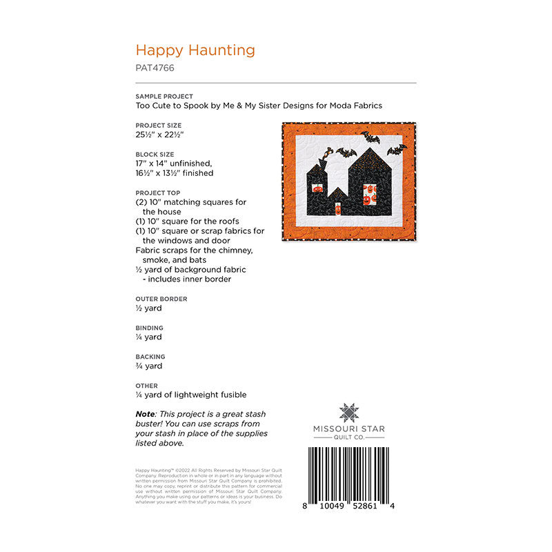 Happy Haunting Quilt Pattern by Missouri Star Alternative View #1