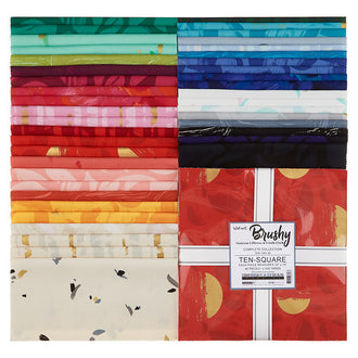Brushy Ten Metallic Squares
