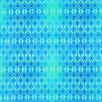 PAWsitivity - Circles Blue Yardage