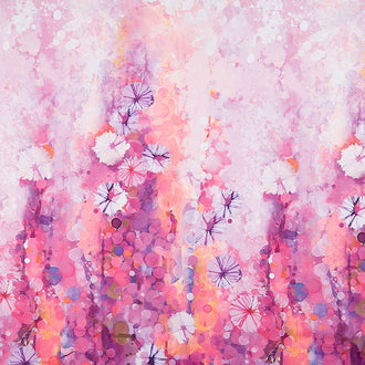 Dragonfly Dreams - Floral Ombre Pink Multi Yardage