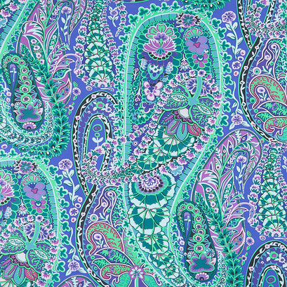 Kaffe Fassett Collective - August 2022 Paisley Jungle Cobalt Yardage