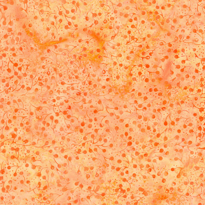 Tropical Oasis Batiks - Berries Orange Daffodil Yardage