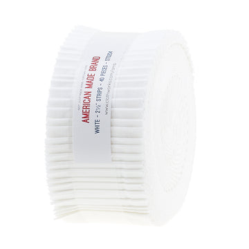 American Made Brand Cotton Solids White 2 1/2" Strips Primary Image