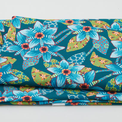 Tropicalism - Caribes Blue 2 Yard Cut