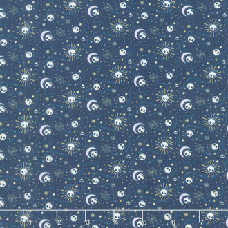 Disney - Tim Burton's The Nightmare Before Christmas Mystic Opulence Astral Jack Skellington Navy Yardage