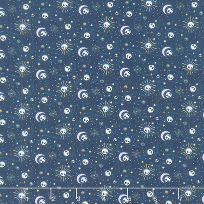 Disney - Tim Burton's The Nightmare Before Christmas Mystic Opulence Astral Jack Skellington Navy Yardage