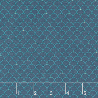 Willow Hollow - Clam Shell Dark Blue Yardage