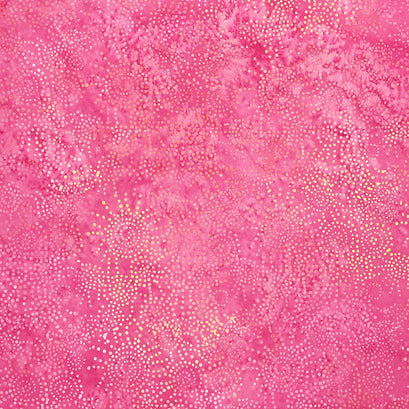 Full Bloom Batiks - Dots Pink and Yellow Yardage