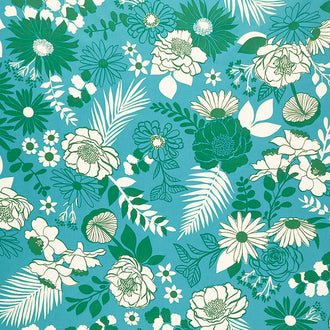 Reverie - Floral Succulent Green 108" Wide Backing