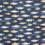 Animals (Timeless Treasures) - Fish Blue Yardage Primary Image