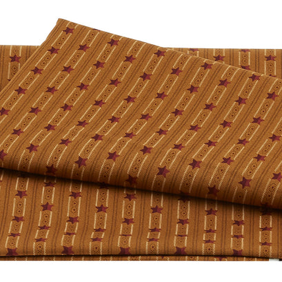 Right as Rain - Ticking Star Stripe Gold 2 Yard Cut