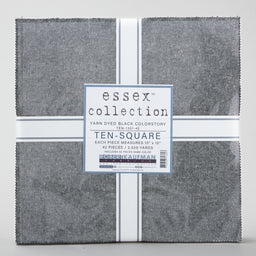 Essex Yarn Dyed Linen Black Ten Squares Primary Image
