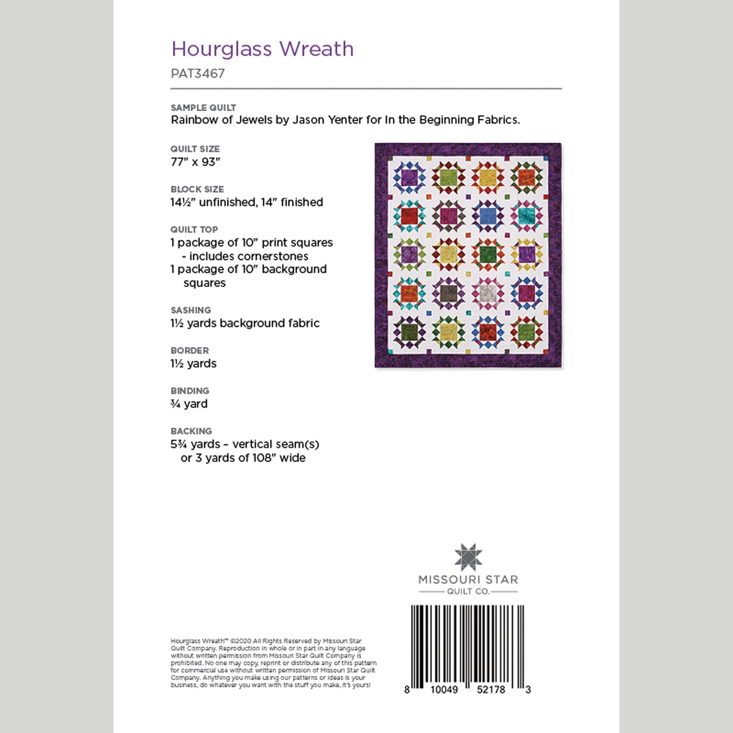 Digital Download - Hourglass Wreath Quilt Pattern by Missouri Star Alternative View #1