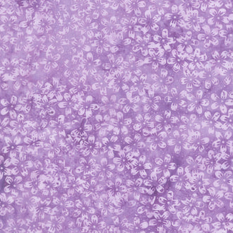 Jubilant Batiks - Mini Floral Purple Jelly Yardage