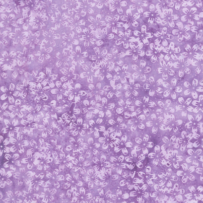 Jubilant Batiks - Mini Floral Purple Jelly Yardage